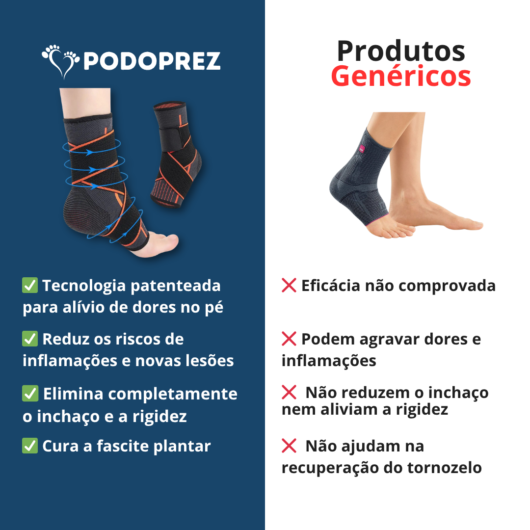 Tornozeleira Ortopédica Ajustável - Podoprez®