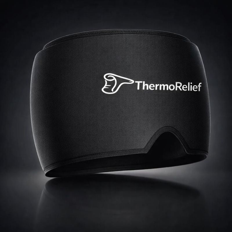 ThermoRelief PRO™ - Chapéu terapêutico com função de calor e frio para aliviar enxaquecas e tensão.