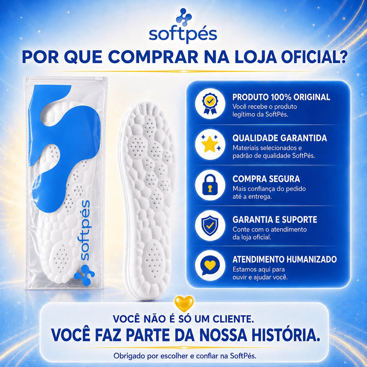 Palmilha ConfortoFlex™