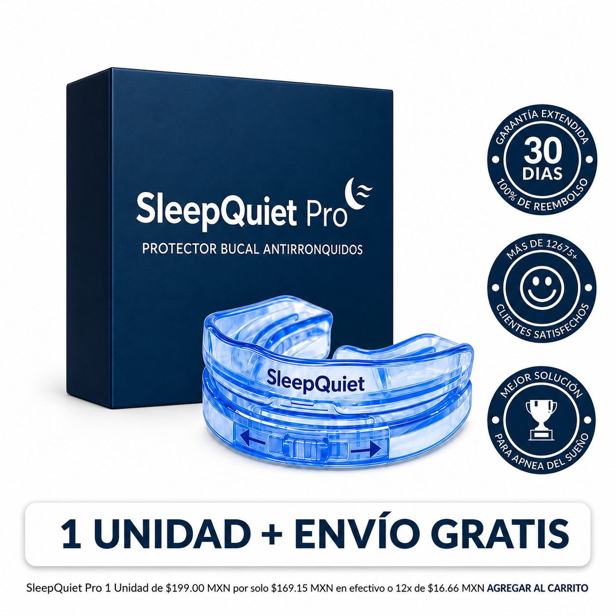 Protetor Bucal Anti-Ronco - SleepQuiet™