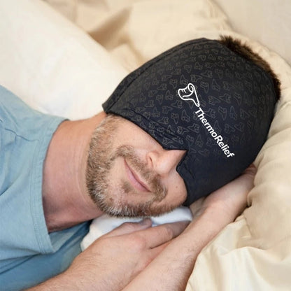 ThermoRelief PRO™ - Chapéu terapêutico com função de calor e frio para aliviar enxaquecas e tensão.
